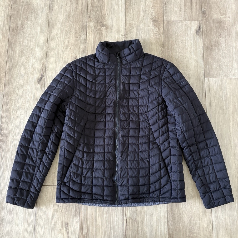 Ben Sherman Men's Quilted Puffer Jacket Solid Black Medium M Full Zip